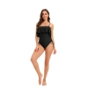 one-piece design fashion ruffle hem solid  color slip lady bikini  swimwear for women one-piece swimsuit MX2507