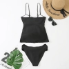 one-piece design fashion ruffle hem solid  color slip lady bikini  swimwear for women two-piece swimsuit MX2513