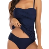 one-piece design fashion ruffle hem solid  color slip lady bikini  swimwear for women two-piece swimsuit MX2513