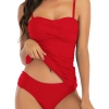 one-piece design fashion ruffle hem solid  color slip lady bikini  swimwear for women two-piece swimsuit MX2513