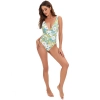 swimming learning fashion green flower print lady bikini  swimwear for women one-piece swimsuit MX2513