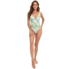 swimming learning fashion green flower print lady bikini  swimwear for women one-piece swimsuit MX2513