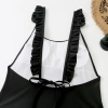 English fashion suspender black color women lady bikini  swimwear for women one-piece swimsuit MX2513