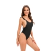 English fashion suspender black color women lady bikini  swimwear for women one-piece swimsuit MX2513