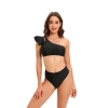 France fashion suspender black color women lady bikini  swimwear for women two-piece women swimsuit MX2516