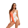 France fashion suspender cross orange painting women lady bikini swimwear for women two-piece women swimsuit MX2517