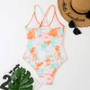 France fashion suspender cross orange painting women lady bikini swimwear for women two-piece women swimsuit MX2517