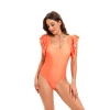 France design orange ruffle shoulder leopard women lady bikini swimwear for women two-piece women swimsuit MX2518