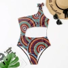 France fashion design circle printing women bikini swimwear for women two-piece women swimsuit MX2519