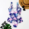 young fashion design Magnolia flowers printing women bikini swimwear for women two-piece women swimsuit MX2520