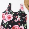 young lovely rose flowers printing women bikini swimwear for women two-piece women swimsuit MX2520