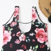 young lovely rose flowers printing women bikini swimwear for women two-piece women swimsuit MX2520