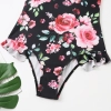 young lovely rose flowers printing women bikini swimwear for women two-piece women swimsuit MX2520