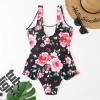 young lovely rose flowers printing women bikini swimwear for women two-piece women swimsuit MX2520