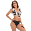 2025 white flower print women two-piece swimwear swimsuit for lady MX2522