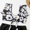 2025 white flower print women two-piece swimwear swimsuit for lady MX2522