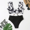 2025 white flower print women two-piece swimwear swimsuit for lady MX2522