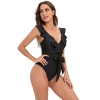 2025 black bow  one-piece swimwear swimsuit for lady MX2508