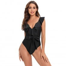 2025 black bow  one-piece swimwear swimsuit for lady MX2508