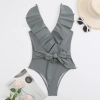 classic black metal ring two-piece swimwear swimsuit for lady MX2508