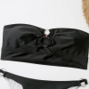 classic black metal ring two-piece swimwear swimsuit for lady MX2508