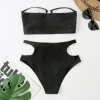 classic black metal ring two-piece swimwear swimsuit for lady MX2508