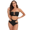 classic black metal ring two-piece swimwear swimsuit for lady MX2508