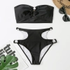 classic black metal ring two-piece swimwear swimsuit for lady MX2508