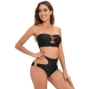 classic black metal ring two-piece swimwear swimsuit for lady MX2508