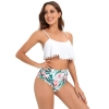 white color top sweaty floral shorts two-piece swimwear swimsuit for lady MX2524 wholesale