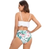 white color top sweaty floral shorts two-piece swimwear swimsuit for lady MX2524 wholesale