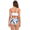 Germany design white color top sweaty floral shorts two-piece swimwear swimsuit for lady MX2524 wholesale