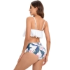 Germany design white color top sweaty floral shorts two-piece swimwear swimsuit for lady MX2524 wholesale