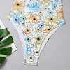 Germany design light green flower  sweaty one-piece swimwear swimsuit for lady MX2524 wholesale