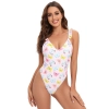 Australia popular heart print sweaty one-piece swimwear swimsuit for lady MX2524 wholesale