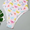 Germany style pink butterfly sweaty one-piece women swimwear swimsuit for lady MX2524 wholesale