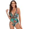 North America style plant printing one-piece women swimwear swimsuit for lady MX2526 wholesale