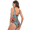 North America style plant printing one-piece women swimwear swimsuit for lady MX2526 wholesale