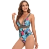 North America style plant printing one-piece women swimwear swimsuit for lady MX2526 wholesale