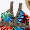 North America style plant printing one-piece women swimwear swimsuit for lady MX2526 wholesale