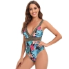 North America style plant printing one-piece women swimwear swimsuit for lady MX2526 wholesale