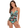 south America style plant printing one-piece design women swimwear swimsuit for lady MX2526 wholesale