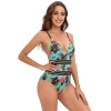 south America style plant printing one-piece design women swimwear swimsuit for lady MX2526 wholesale