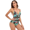 south America style plant printing one-piece design women swimwear swimsuit for lady MX2526 wholesale