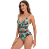 south America style plant printing one-piece design women swimwear swimsuit for lady MX2526 wholesale