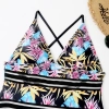 south America tropical rain forest plant printing one-piece design women swimwear swimsuit for women MX2527 wholesale