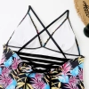 south America tropical rain forest plant printing one-piece design women swimwear swimsuit for women MX2527 wholesale