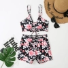 sweaty south America flower printing two-piece design women swimwear swimsuit for women MX2528 wholesale