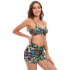 sweaty south America tropical rain forest plant printing two-piece design women swimwear swimsuit for women MX2528 wholesale