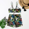 sweaty south America tropical rain forest plant printing two-piece design women swimwear swimsuit for women MX2528 wholesale